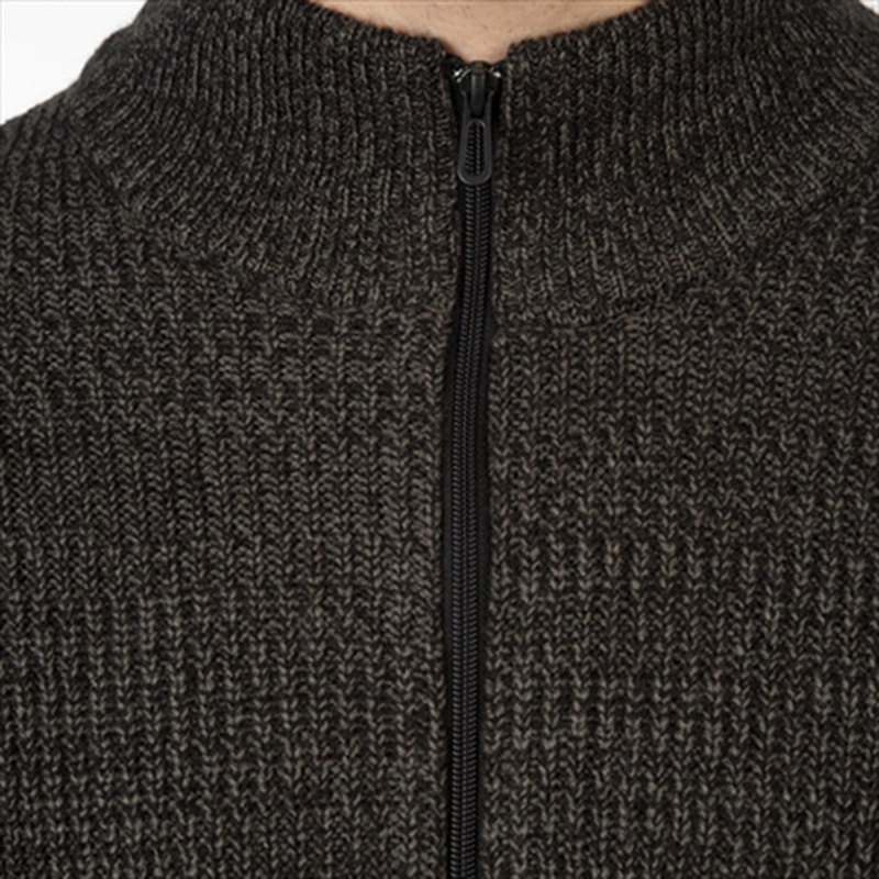 High neck knitwear cardigan-null