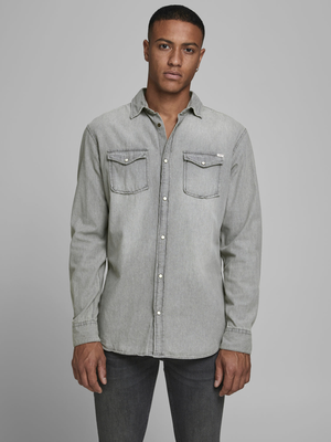 Jjesheridan shirts - light grey denim, Light Grey Denim, medium