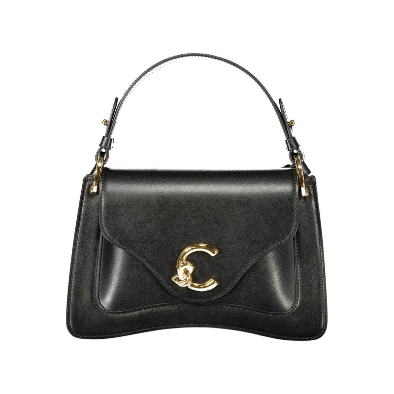 Black leather women handbag-null