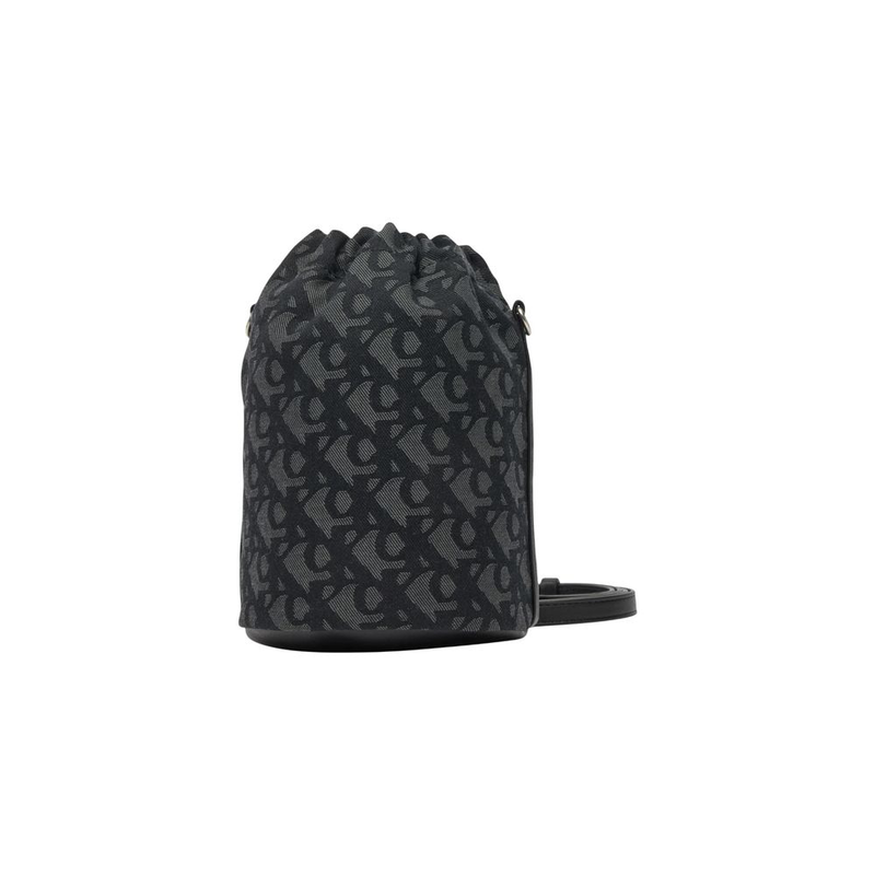 Black recycled polyester handbag-null