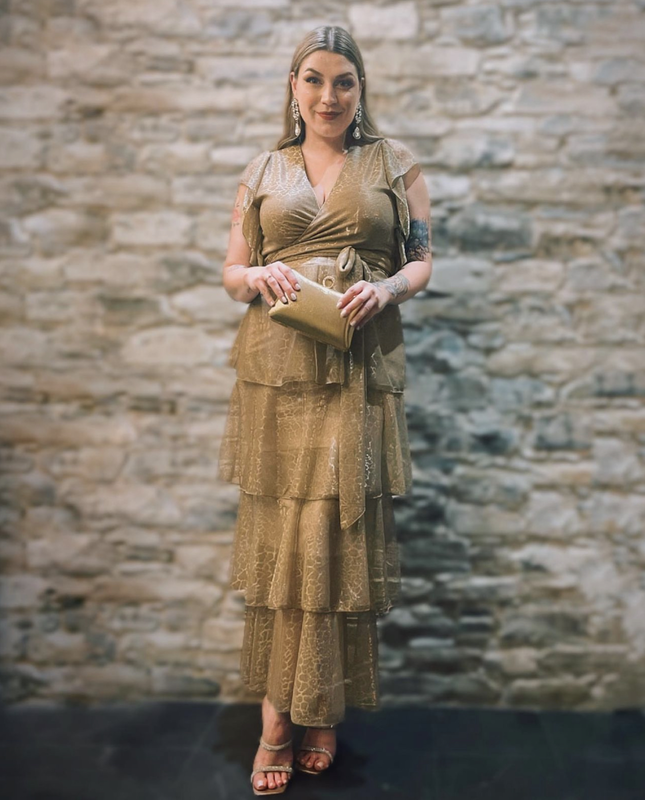 Maxi ruffle tiered skirt image number null