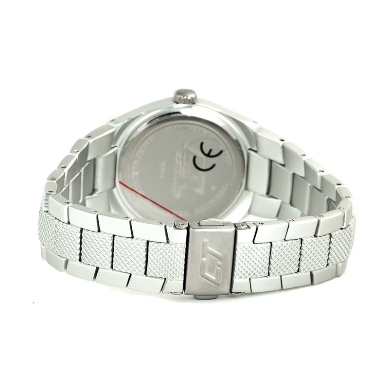 Silver stainless steel dress watch-null