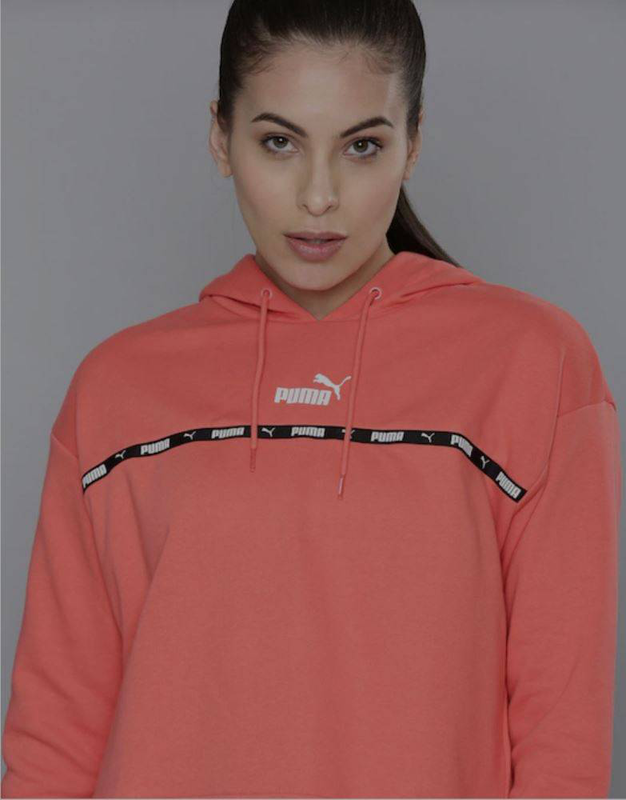 Power tape womens fleece hoodie image number null