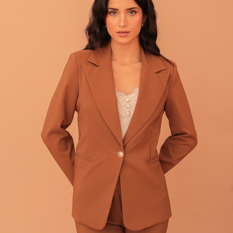 Victoria blazer - camel-null