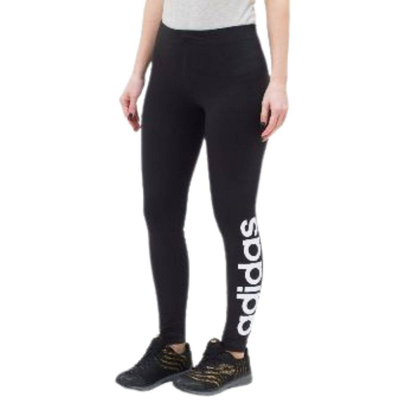 Girls essentials linear tight, Black / White, medium