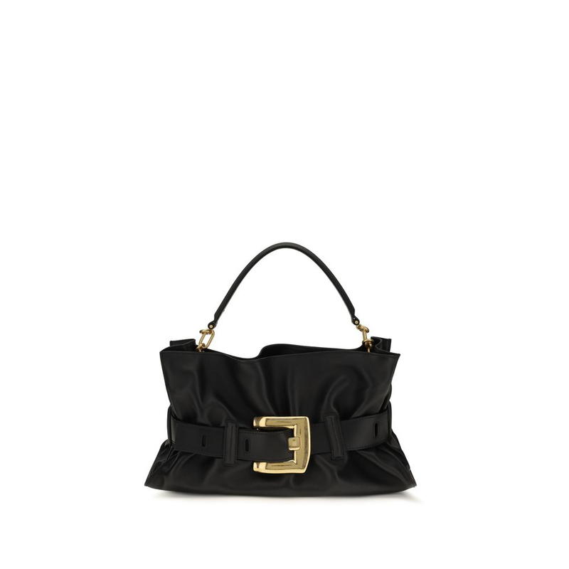 Black calf leather bos taurus handbag-null