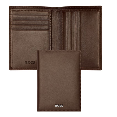 Boss folding card holder classic smooth brown, , medium