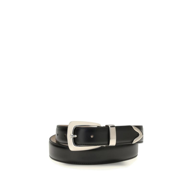Black calf leather bos taurus regular belt-null