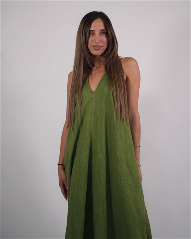 Long linen dress 25406-null