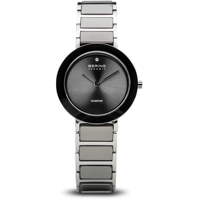 Silver stainless steel dress watch-null