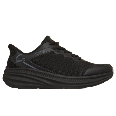Slip-ins: bobs skillz fly knit mens sneaker, Black, medium