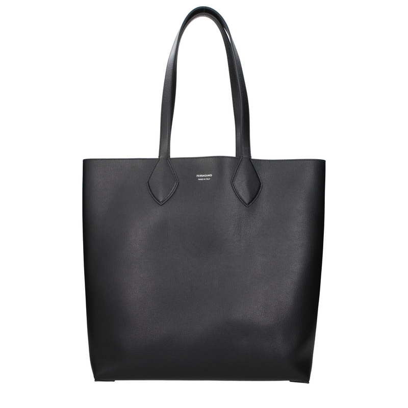 Black leather shoulder bag-null