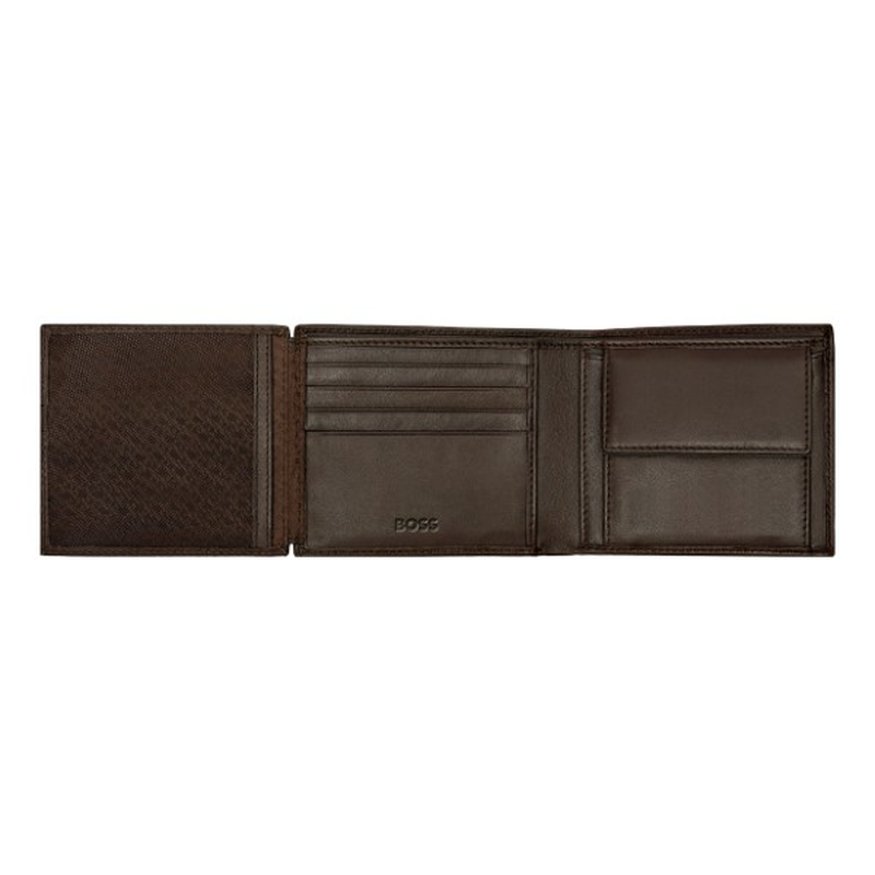 Boss money wallet with flap classic smooth brown-null