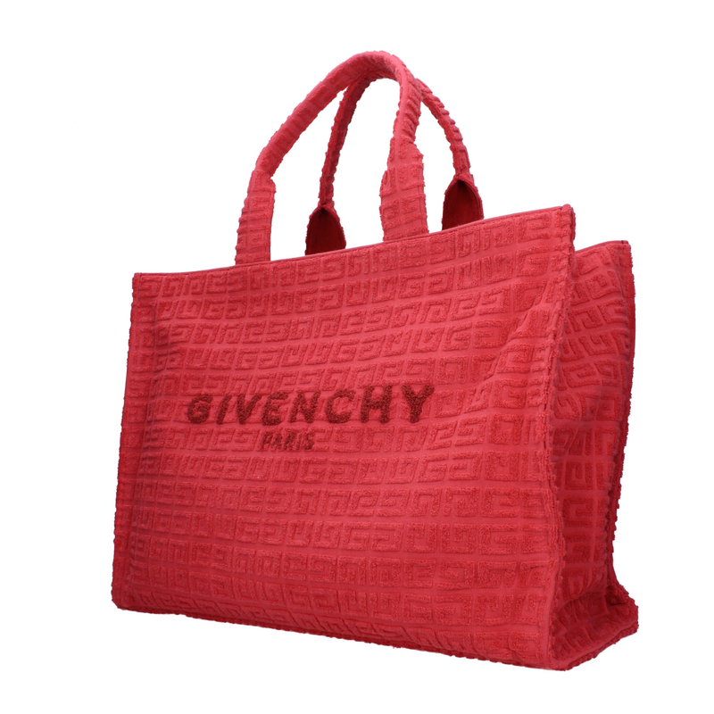 Red fabric handbag-null
