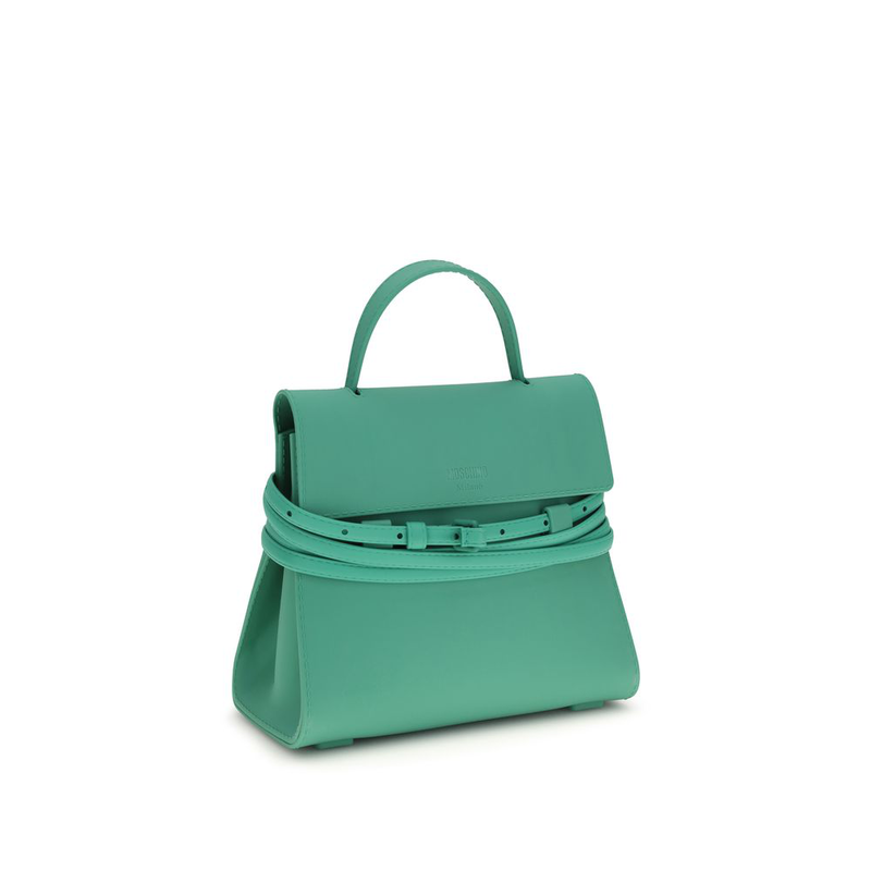 Bicolor synthetic handbag-null