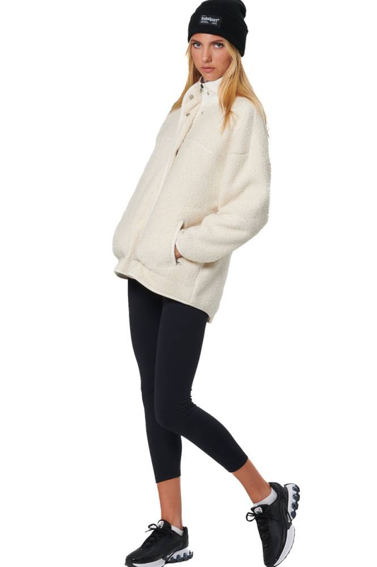 Women's oversize boucle-fleece jacket-null
