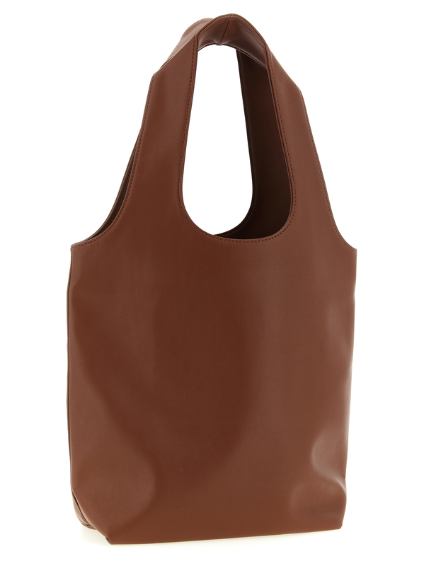 Brown polyester handbag-null