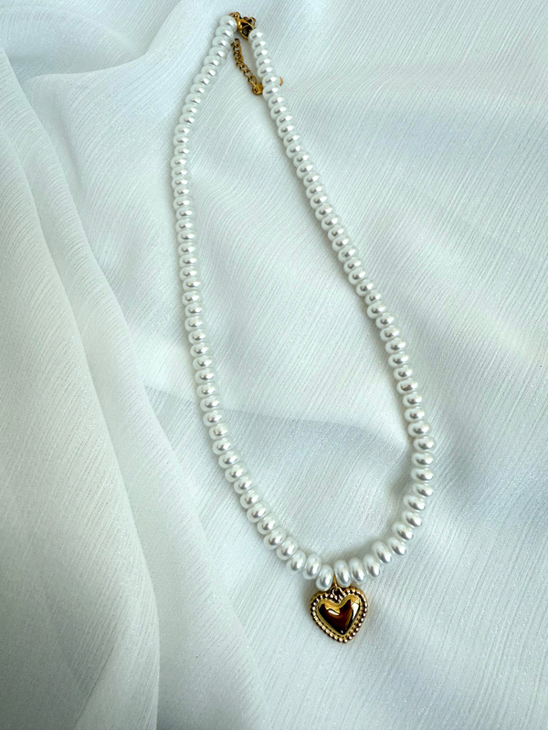 &ldquo;amour pearl&rdquo; necklace-null