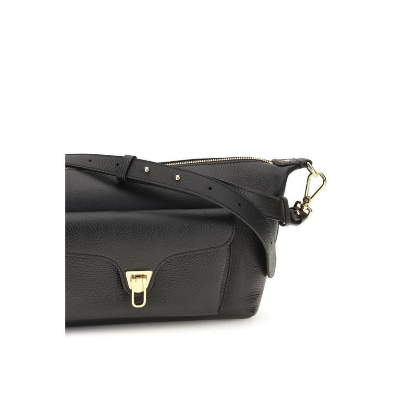 Black calf leather bos taurus shoulder bag-null