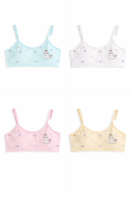Teen cotton unicorn bra #022210-null
