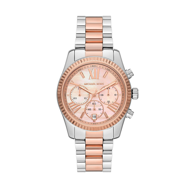 Michael kors lexington chronograph two tone stainless steel bracelet mk7219 image number null