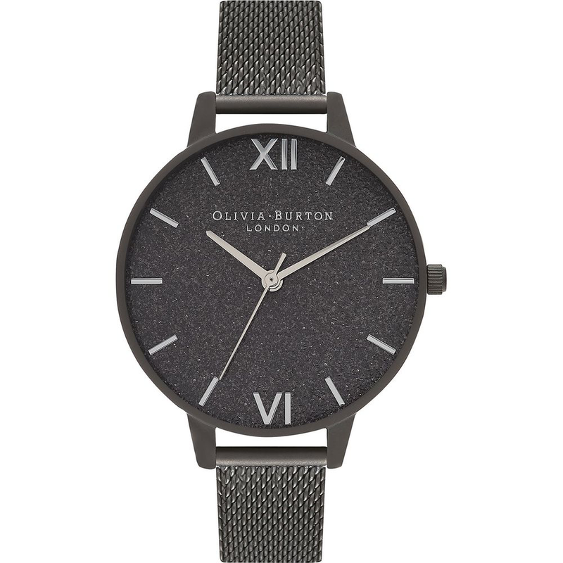 Black stainless steel dress watch-null