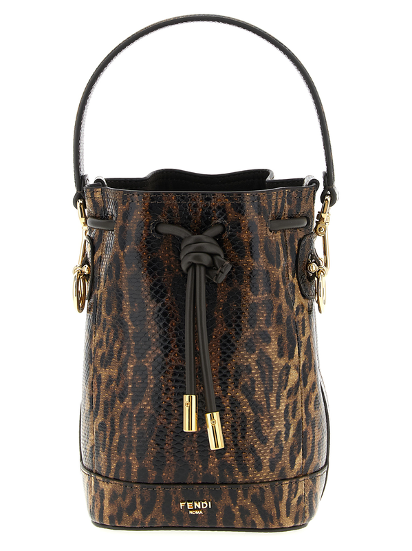 Brown velvet leather handbag-null