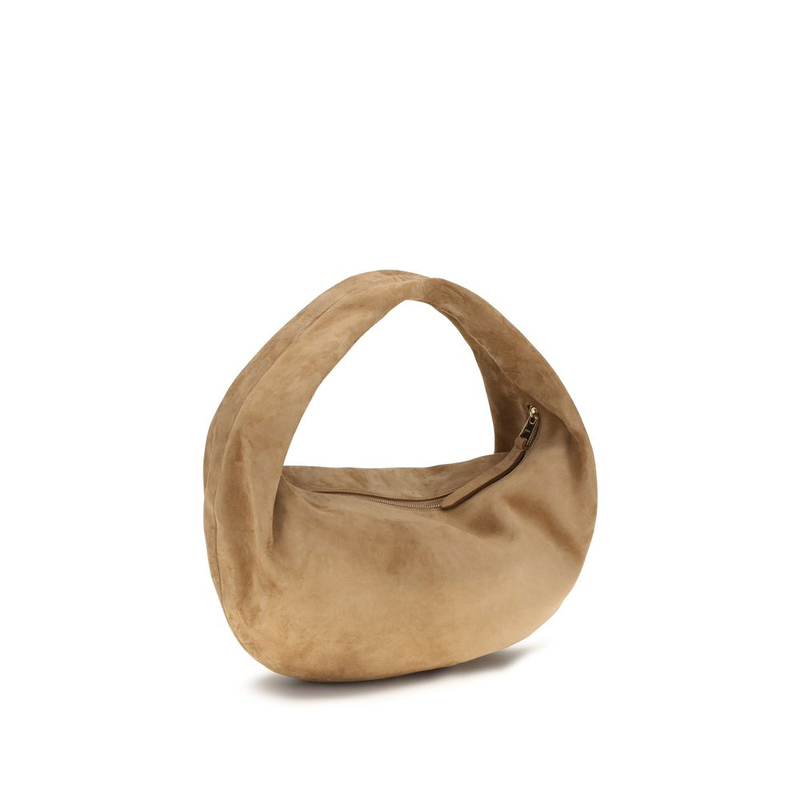 Beige calf leather bos taurus shoulder bag-null