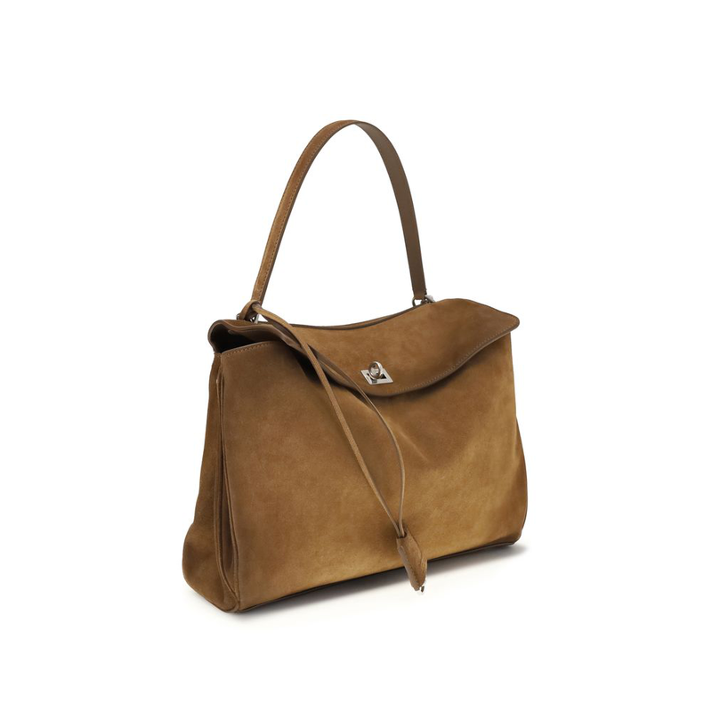 Brown calf leather bos taurus shoulder bag-null