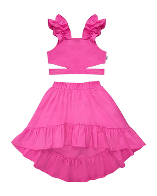 Set le trone noir girl, Fuchsia, medium