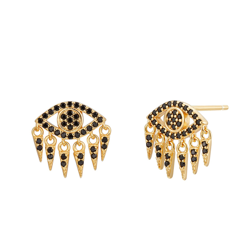 Eye teardrop earrings-null