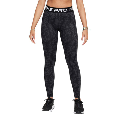 Pro Dri-FIT all over print sport tight, Black / White, medium