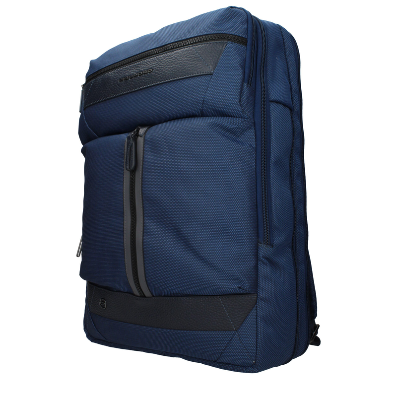 Blue fabric backpack-null