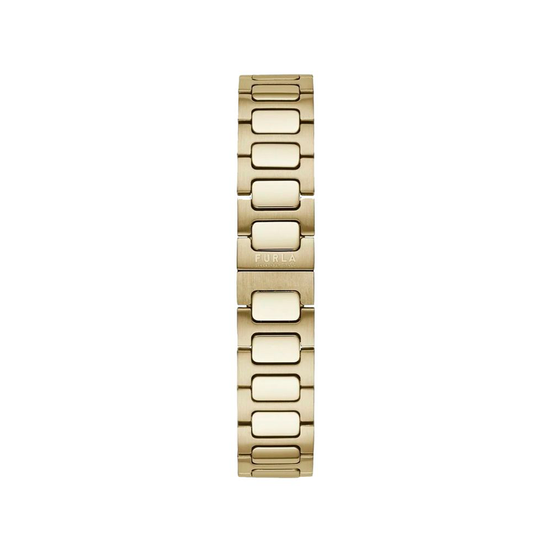 Gold stainless steel dress watch-null