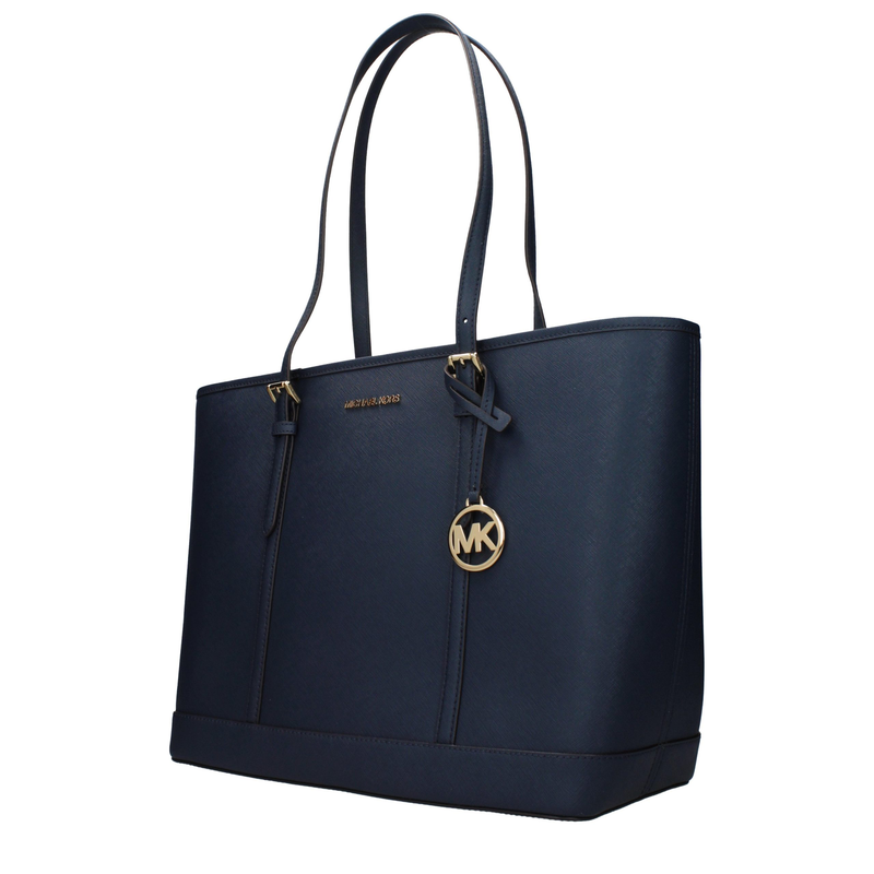 Blue leather shoulder bag-null