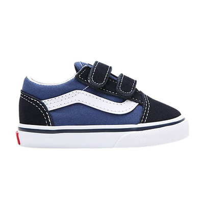 Vans infant old skool v shoes, Blue / Black, medium