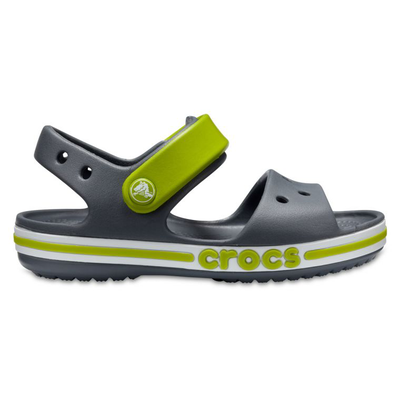 Crocs bayaband sandal, Grey/lime, medium