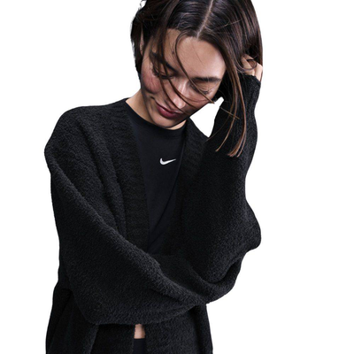 Nike nsw phoenix cozy boucle cardigan, Black, medium