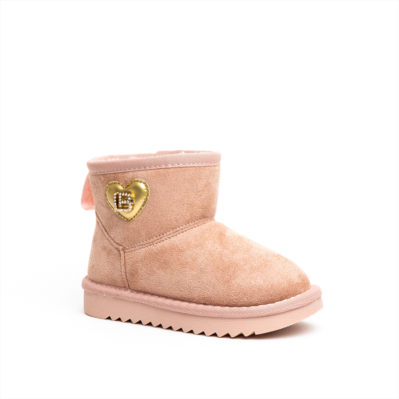Laura biagiotti cozy girls ankle boots with gold heart-null
