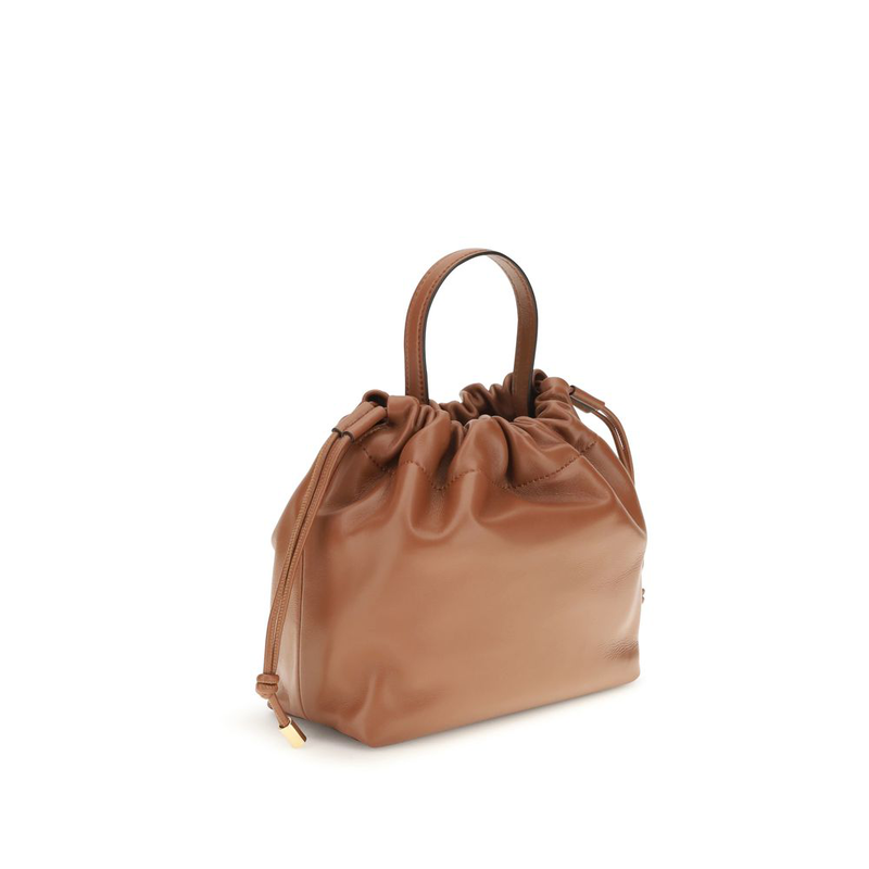 Brown lamb ovis aries aries shoulder bag-null