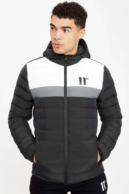 11 degrees colour block space jacket, Black, medium