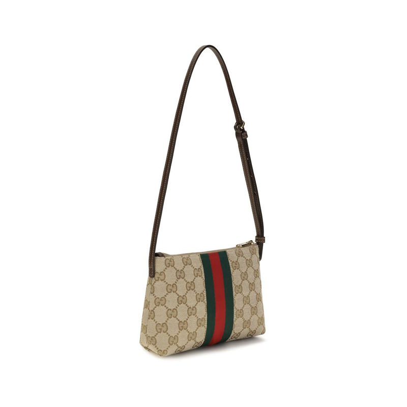 Beige polyester shoulder bag-null