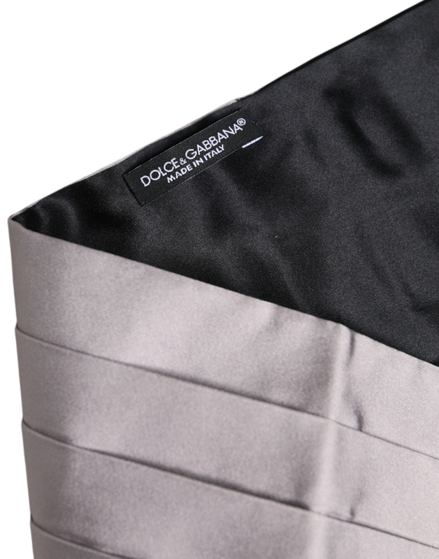 Gray men 100% silk belt wide waist cummerbund-null