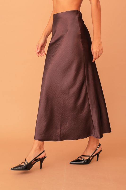 Genesis luxury satin skirt - magenta-null