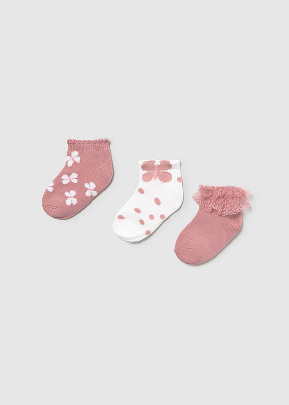 Σετ 3 ζευγαρια καλτσες ροζ-null