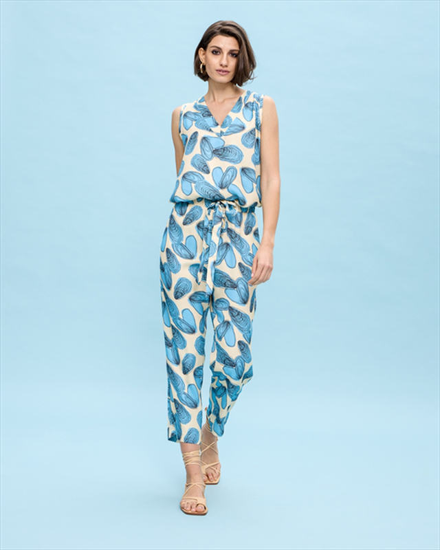 Trouser satin printed-null