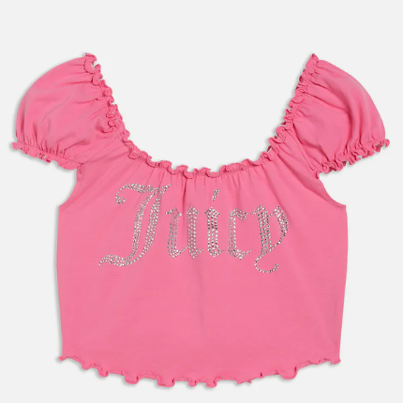 Juicy Couture frill crop top - pink-null
