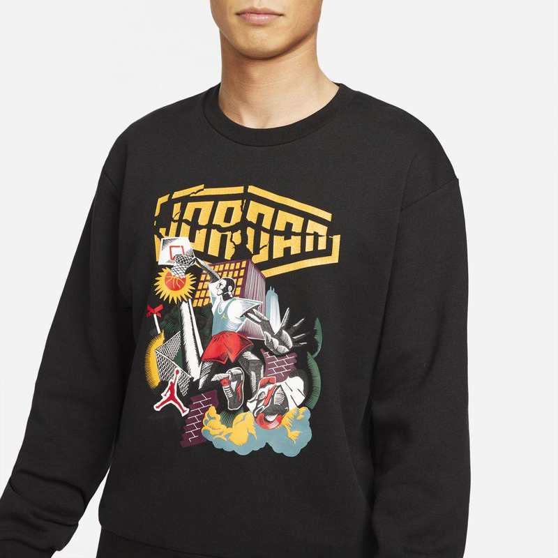 Nike jordan sport dna hybrid fleece crew-null