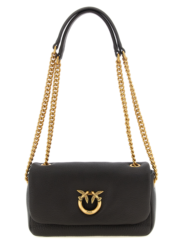 Brown lamb leather crossbody bag-null