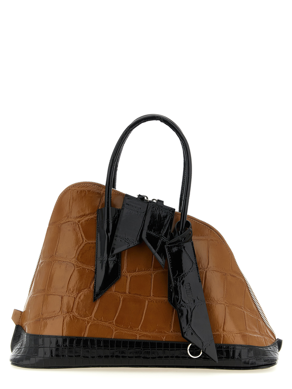 Brown calf leather bos taurus handbag-null